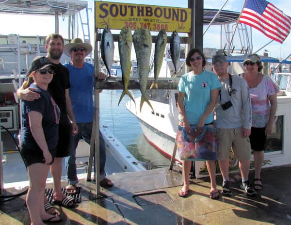 Dolphin and Tuna caught on charter fishing trip with the Charter boat Southbound