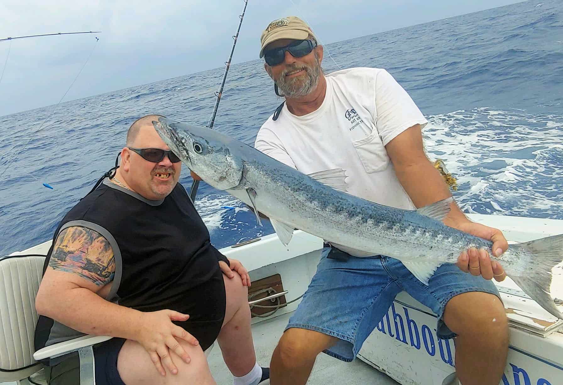 Barracuda caught and released offshore fishing on the charter Boat Southbound