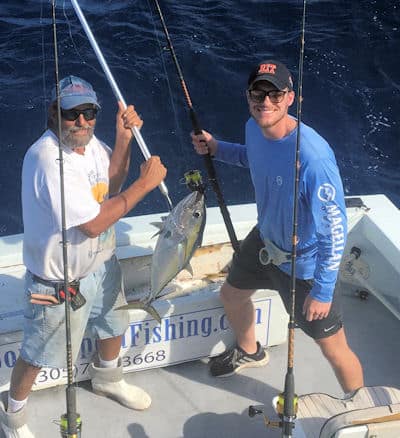 Black Fun tuna caught on 20lb spinning tackle in Key West fishing on the Charter boat Southbound
