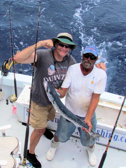 Big Barracuda caught and released in Key West fishing on charter boat Southbound