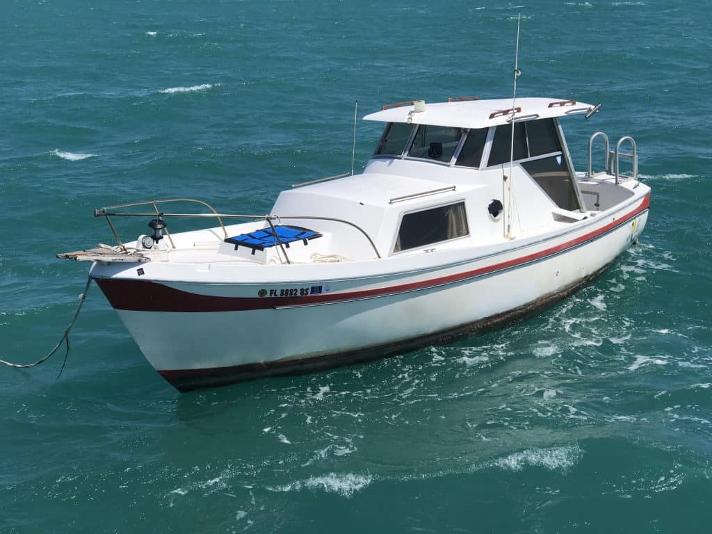 Small boat adrift Southwest of Key West