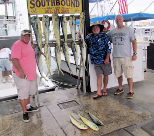 NIce catch of dolphin today on the Charter Boat Southbound