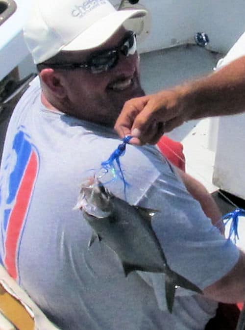 Small jack caught fishing on Sargasso weed off Key West