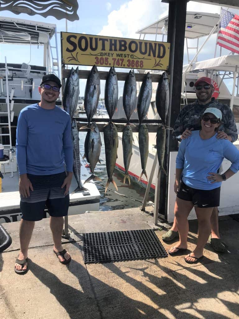Dolphin, Tuna and a Wahoo caugth on the Southbound in Key West, Florida