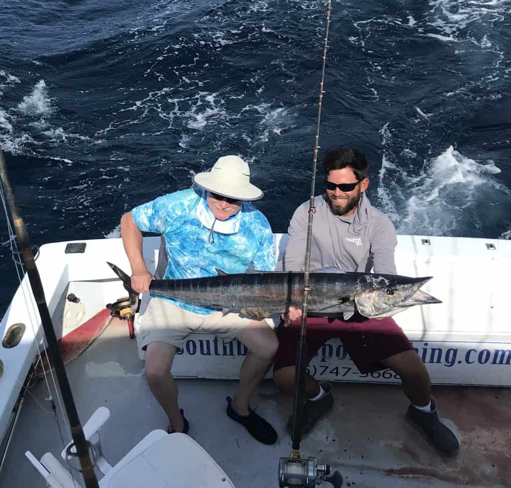 38lb Wahoo caugth on the Southbound in Key West, Florida
