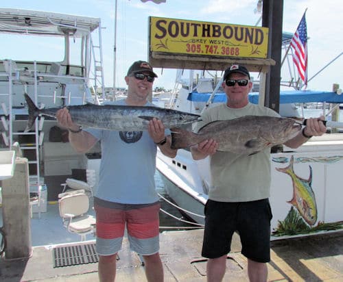 Wahoo and Black Grouper caugth in Key West fishing with charter boat Southbound
