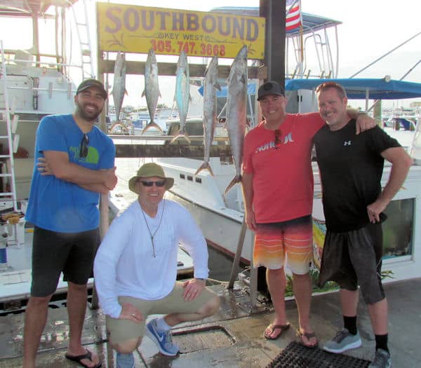 Kingfish and Spanins Mackerels caught in Key West fishing on charter boat Southbound