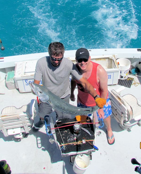 Big Barracuda caught and released in Key West fishing on charter boat Southbound