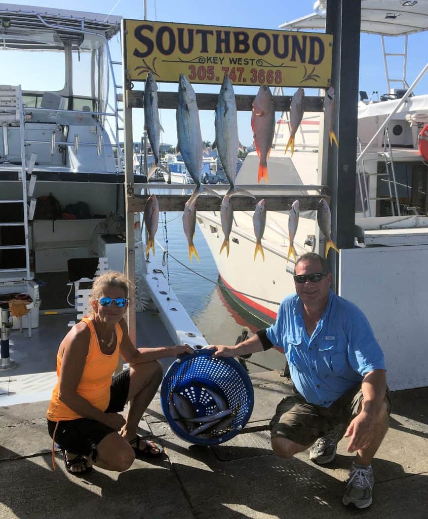 Snappers caught in Key West fishing on charter boat Southbound