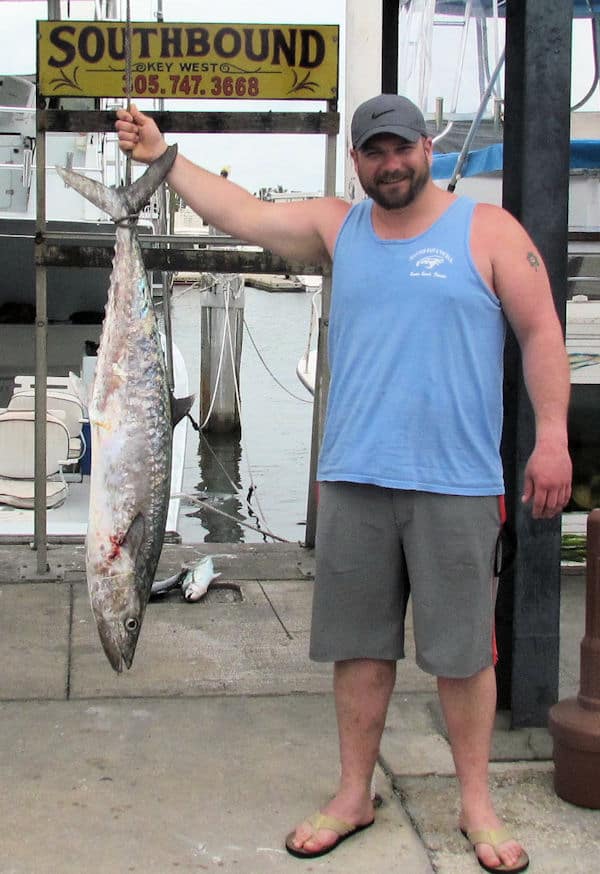 34 lb king mackerel caught in Key West on gulf trip with Southbound Sportfishing