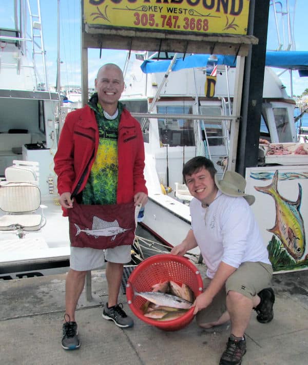 Yellow Tail Snapper for dinner after a day of offshore fishing on the Charter Boat Southbound