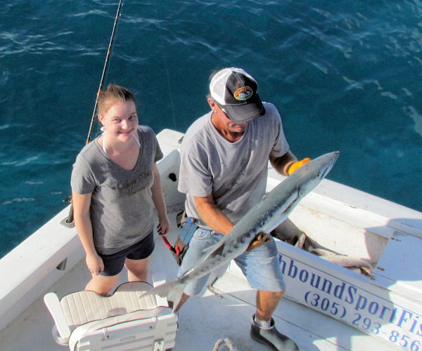 Barracuda caught and released in Key West fishing on charter boat Southbound