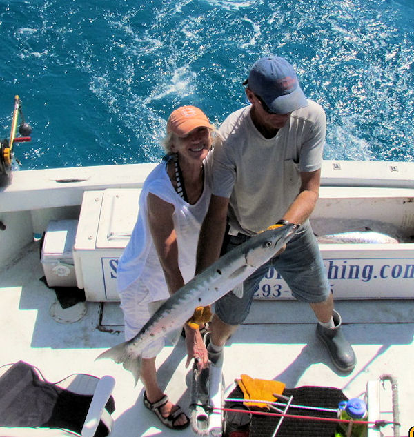 Barracuda caught and released in Key West fishing on charter boat Southbound