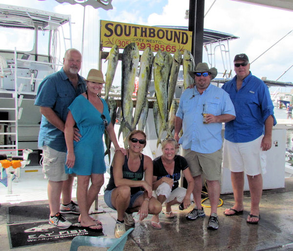 Mahi caugth in Key West fishing on charter boat Southboun