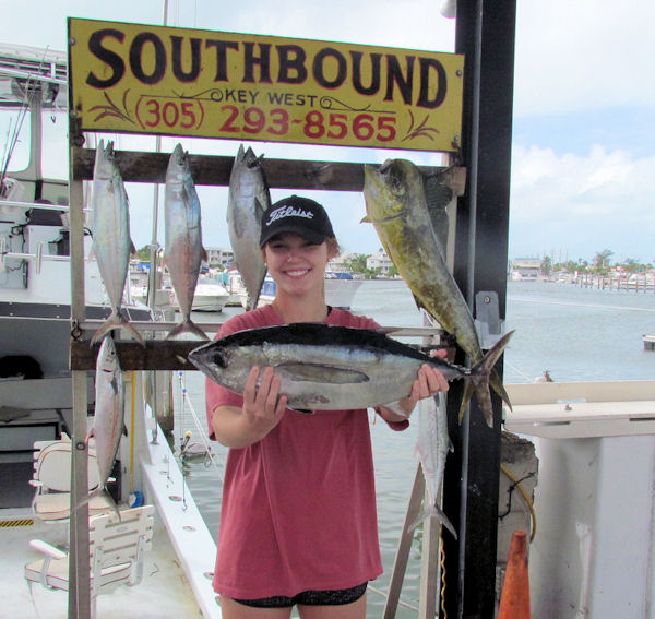 Black Fin Tuna caught in Key West fishing on charter boat Southbound