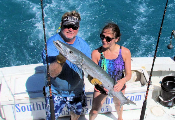 Barracuda caught and released in Key West fishing on charter boat Soutbound
