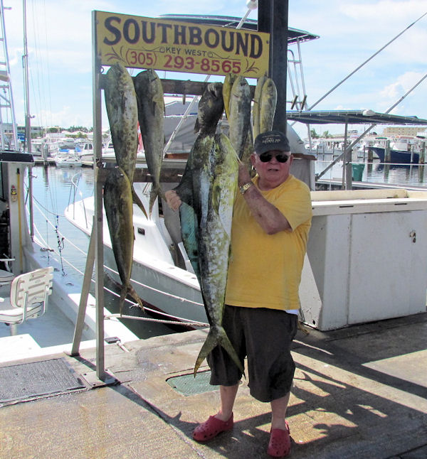21 lb Dolphin caught on charter boat Southbound in Key West florida