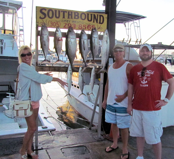 Mackerel and a Mutton Snapper caught in Key West fishing on charter boat Southbound