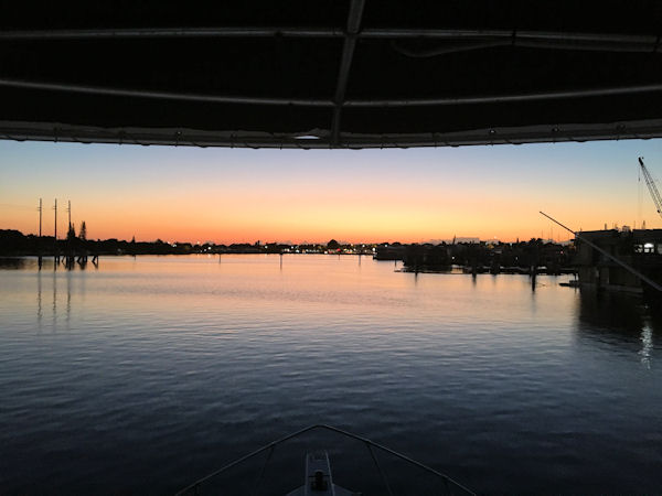 Early morning departure for fishing in Key west on the Charter Boat Southbound