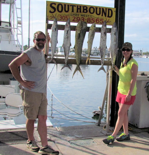 Dolphin and kingfish caught in Key West fishing on Charter Boat Southboud