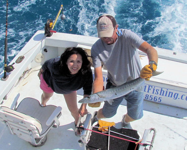 Barracuda caught and released in Key West fishing on charter boat Southbound