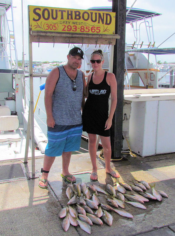 Yellow tail snapper caught in Key West fishing on charter boat Southbound