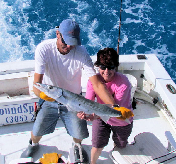Barracuda caught and released in Key West fishing on charter boat Southbound