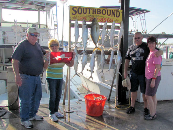 Big Yellow Jack and Cero Mackerel caughtin Key West fishing on charter boat Southboun