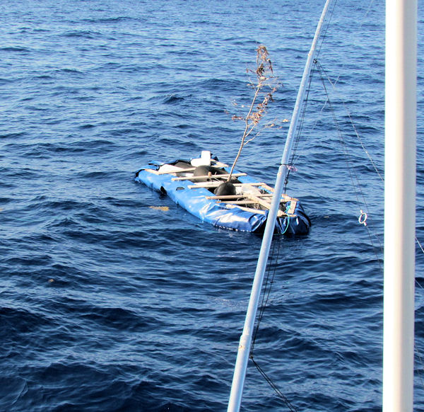 Cuban raft we found while fishing offshore
