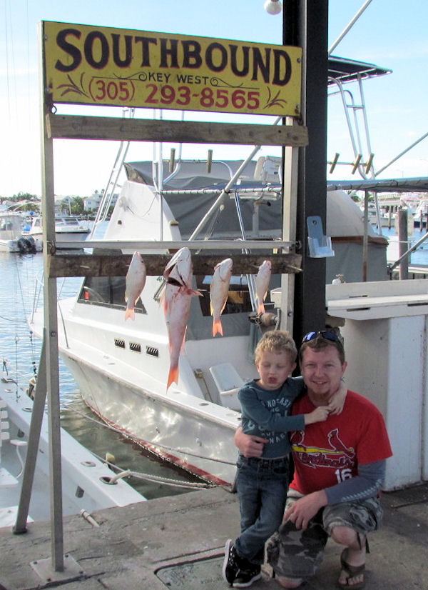 Snappers caught in Key West fishing on charter boat Southbound