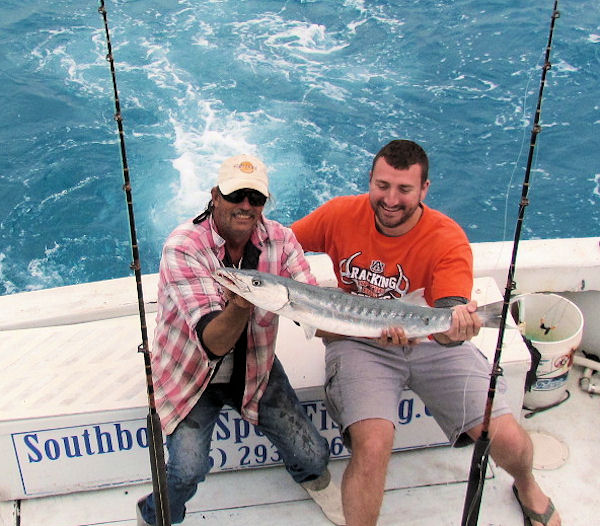 Barracuda caught and released in Key West fishing on charter boat Southbound