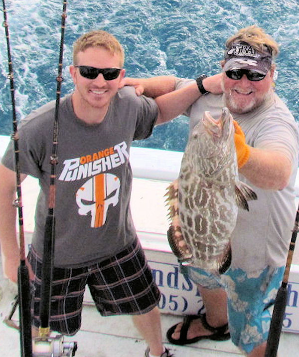 Keeper black grouper caught in Key West fishing on charter boat Southbound