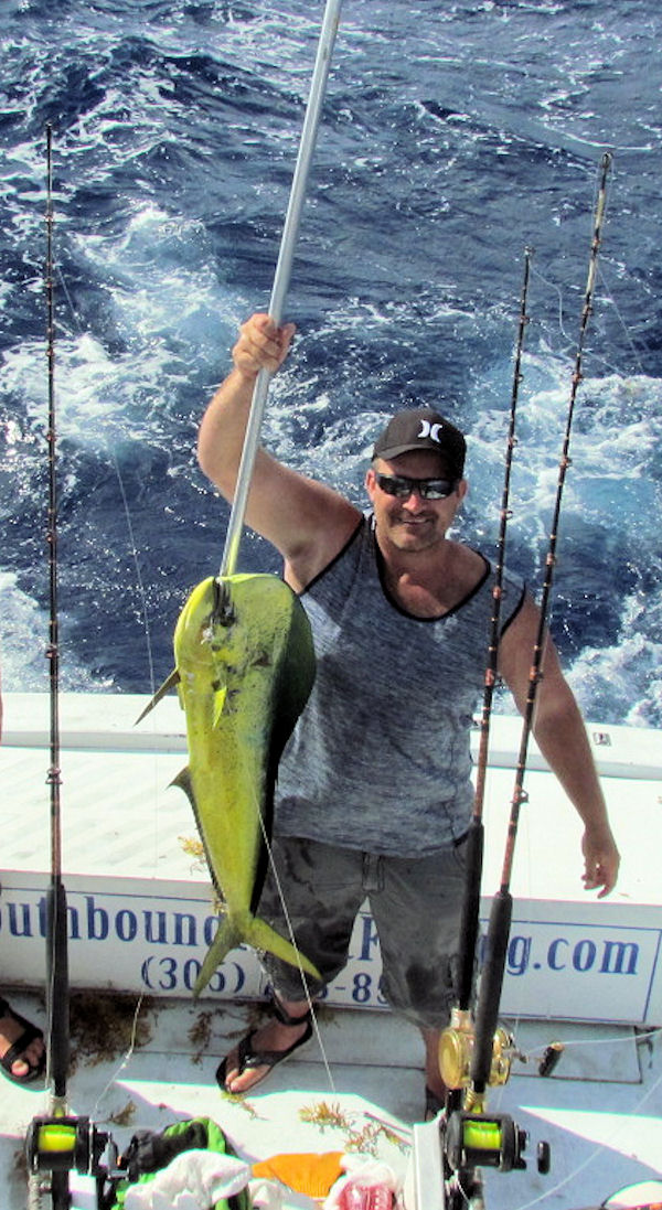 Big dolphin caught in Key West fishing on charter boat Southbound