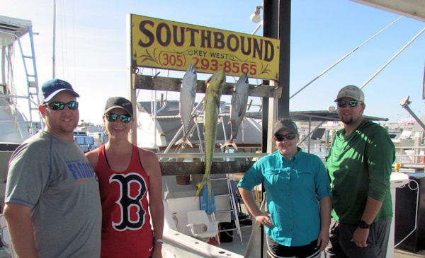 Dolphin, Tuna and a bonito caught in Key West fishing on charter boat Southbound