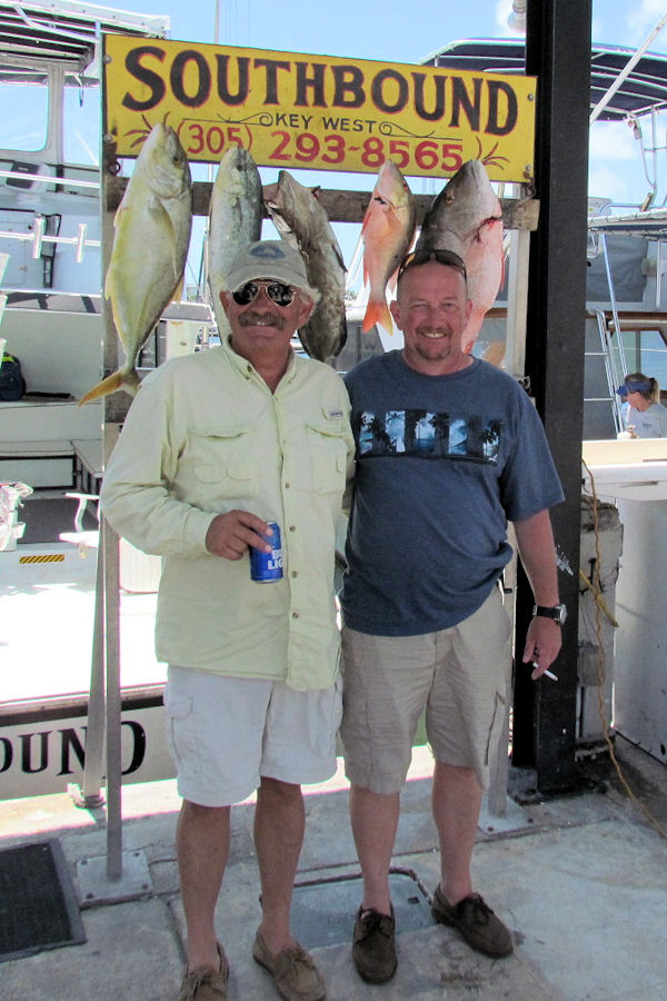 Grouper, Snapper and Dolphin caught in Key West fishing charter boat Southbound