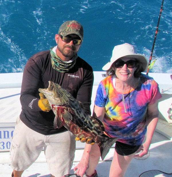 Black Grouper caught and released in Key West fishing on charter boat Southbound