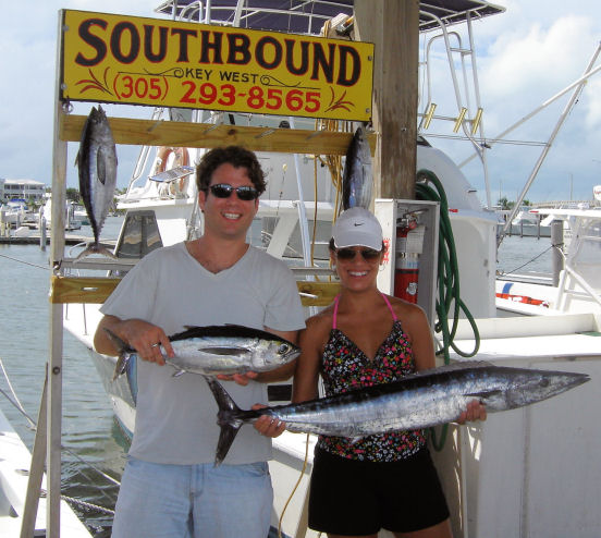 Wahoo and Black Fin Tuna caught fishing Key West waters on charter boat Southbound