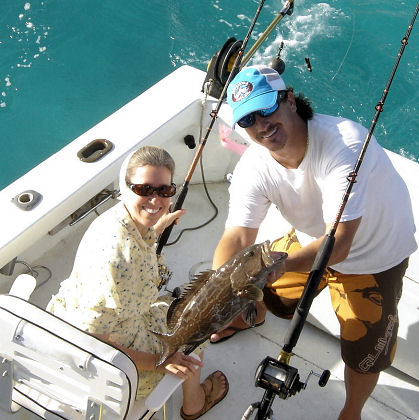 Black Grouper caught fishing in Key West on charter boat Southbound