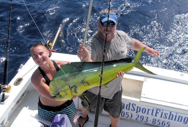 Big Dolphin caught in Key West fishing on charter boat Southbound