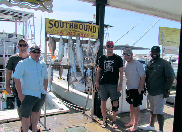 Kingfish, Mackrel, Bonitos and a couple snapper caught in Key West fishing on charter boat Southbound