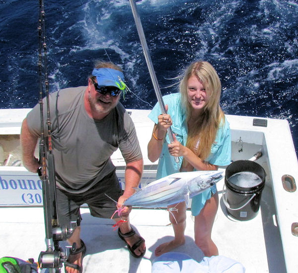 Skip Jack Tuna caught in Key West fishing on charter boat Southbound