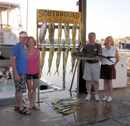 Dolphin caught fishing in Key West on Charter Boat Southbound from Charter Boat Row Key West