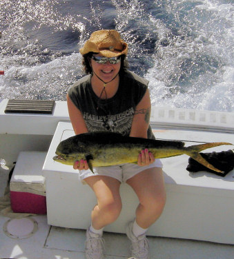 Dolphin caught fishing on the charter boat Southbound in Key West, Florida