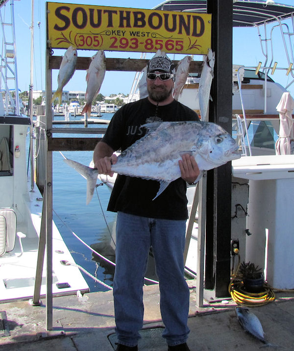 African Pompano caught in Key West fisihing on charter boat Southbound from Charter Boat Row, Key West Florida