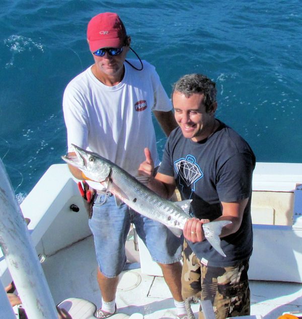 Barracuda caught in Key West fisihing on charter boat Southbound from Charter Boat Row, Key West Florida