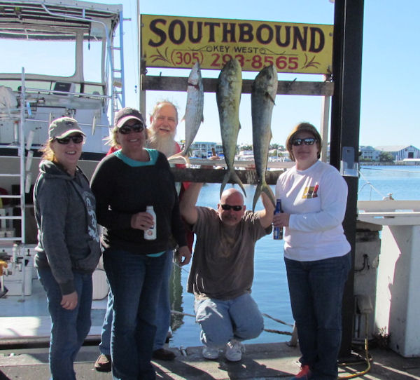 Dolphin and mackerel caught in Key West fishing on charter boat Southbound