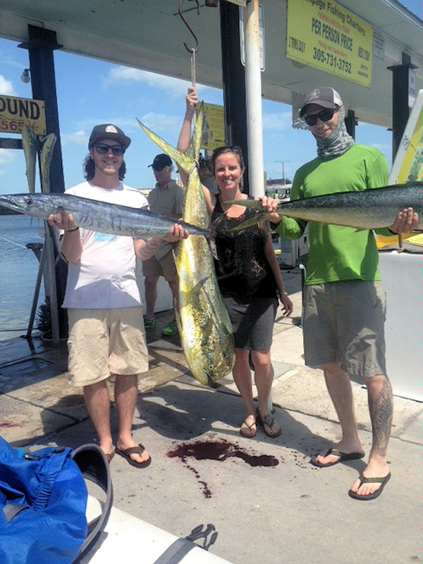 Dolphin and Wahoo caugth in Key West fishing on Charter boat Southbound