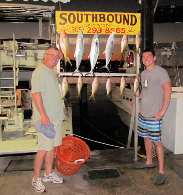 Mackerels and Yellow Tail Snapper caught fishing Key West on charter boat Southbound from Charter Boat Row Key West