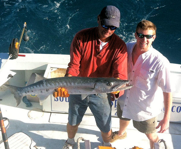Barracuda caught fishing Key West on charter boat Southbound from Charter Boat Row Key West