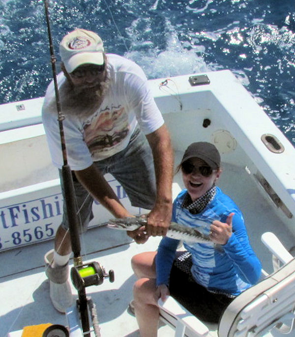 Not so Big Barracuda caught in Key West Fishing on Charter Boat Southboun